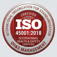 ISO 45001 — Occupational Health & Safety, certified