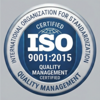 ISO 9001 — Quality Management, certified